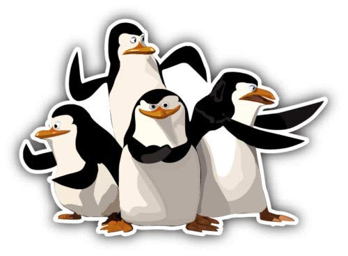 Madagascar Penguins Cartoon - Sticker Graphic - Auto Wall Laptop Cell Truck Sticker for Windows Cars Trucks