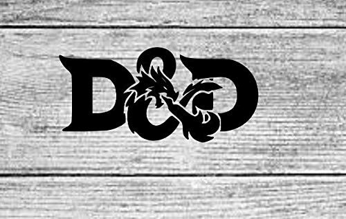 MAF - Dungeons and Dragons Logo Decal Black - Video Game Sticker for Cars Trucks Walls Laptop