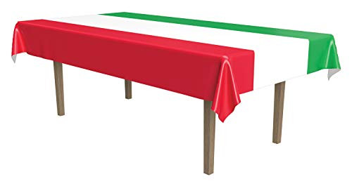 International Tablecover  red white green  Party Accessory  1 count   1 Pkg