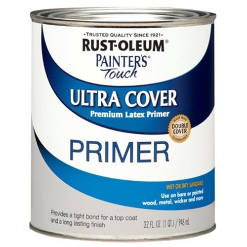 Rust-Oleum 1980502 Painters Touch Quart Latex, Flat Gray Primer