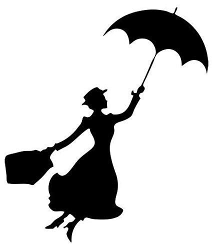 Mary Poppins Fly A Kite - Sticker Graphic - Auto Wall Laptop Cell Truck Sticker for Windows Cars Trucks