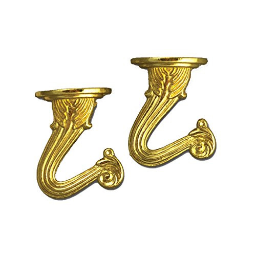 Panacea Hold All Brass Swag Ceiling Hook 2-Pack