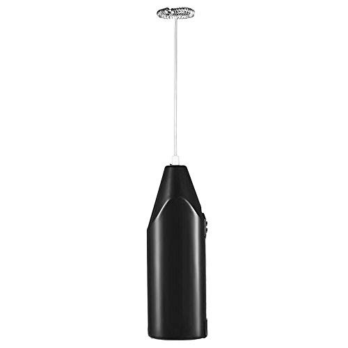 XWU Milk Frother Handheld Battery Operated - Electric Whisk Coffee Frother Battery Stirrer Hand Held Milk Foamer Mini Mixer for CoffeeBlack
