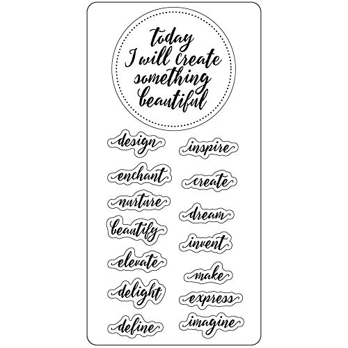 Fiskars 127550-1001 Lia Griffith 4x8 inch Clear Stamps, Inspiration