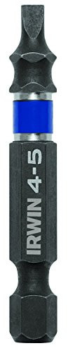 IRWIN Tools 1899700 Impact Performance Series Screwdriver Power Bits 4-5 Slotted 2-Inch Length 2-Pack