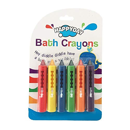 6 Colors Baby Bath Crayons Set Non-toxic Washable Creative Colored Graffiti Pens for Kids Children Toddlers Colouring Painting Drawing DIY Supplies Bath Toys