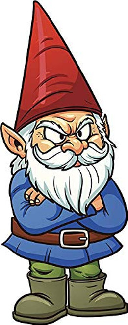 EW Designs Magnet Angry Grumpy Garden Gnome Cartoon Magnetic Vinyl Magnet Bumper Sticker 4 inch Tall EW Designs Magnet Angry Grumpy Garden Gnome Cartoon Magnetic Vinyl Magnet Bumper Sticker 4 inch Tall