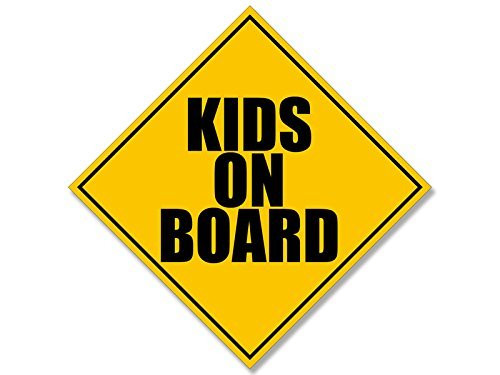 LPF USA Magnet Kids On Board Caution Sign Shaped Magnet  Magnetic Safety Parent