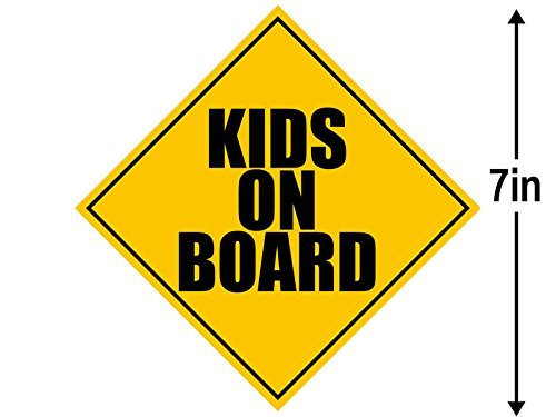 LPF USA Magnet Kids On Board Caution Sign Shaped Magnetic Sticker  Safety