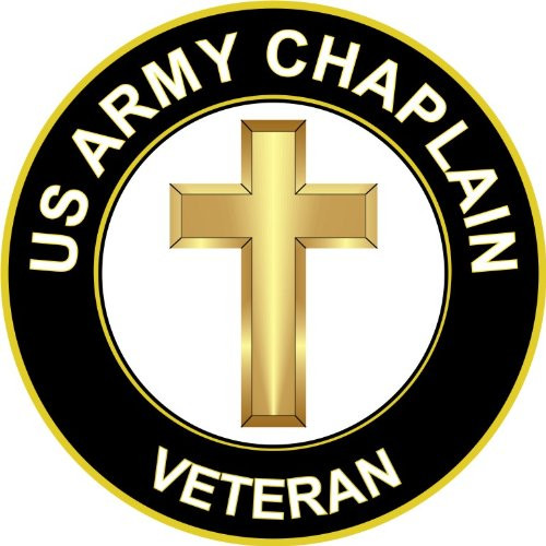 Military Vet Shop U.S. Army Veteran Army Chaplain Christian Window Bumper Sticker Decal 3.8 inch