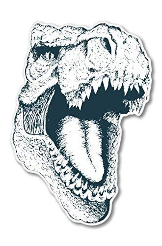 AK Wall Art T-Rex Head Dinosaur Vinyl Sticker - Car Phone Helmet - Select Size