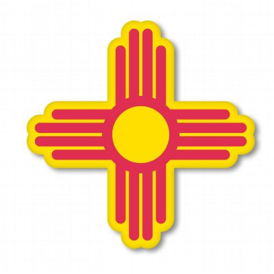 AK Wall Art New Mexico Sun State Symbol Vinyl Sticker - Car Phone Helmet - Select Size