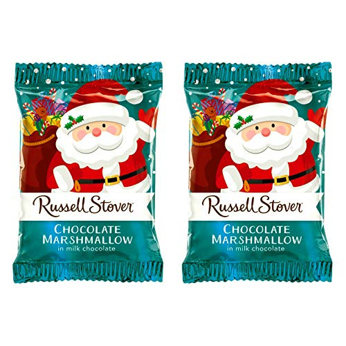 Russell Stover 2 Pieces Chocolate Marshmallow in Milk Chocolate Santa - Holiday Christmas Candy Bars - 1 oz each Russell Stover 2 Pieces Chocolate Marshmallow in Milk Chocolate Santa - Holiday Christmas Candy Bars - 1 oz each