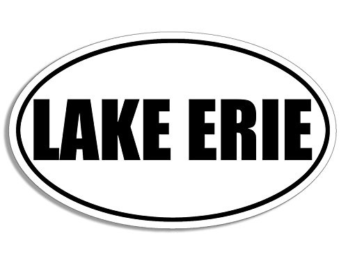 B W OVAL Lake Erie Sticker  great niagra canada ontario ny