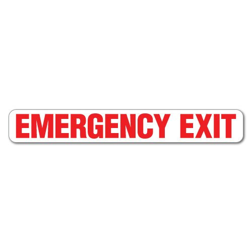 EMERGENCY EXIT RED STICKER Decal Safety Sign Car Vinyl