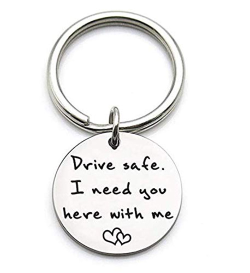 Cy3Lf Drive Safe I Need You Here with Me New Driver Gift for Her Him Boyfriend Husband Dad Trucker Keychain Gifts Cy3Lf Drive Safe I Need You Here with Me New Driver Gift for Her Him Boyfriend Husband Dad Trucker Keychain Gifts