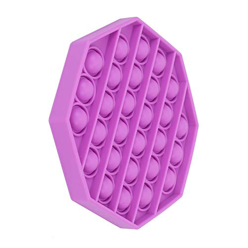 Hrrtyueg Pop Fidget Toy Push pop pop Bubble Sensory Fidget Toy Autism Special Needs Stress Reliever Silicone Stress Reliever Toy Squeeze Sensory Toy  Polygon Purple