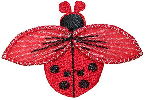 ID 0419A Red Lady Bug Patch Insect Garden Craft Embroidered Iron On Applique