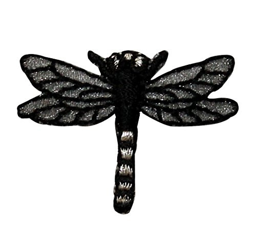 ID 0474F Dragonfly Flying Patch Garden Fairy Bug Embroidered Iron On Applique
