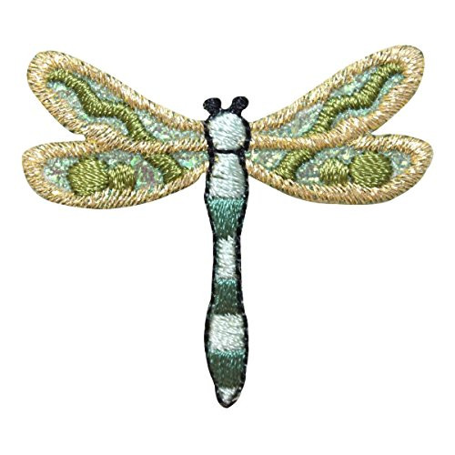 ID 1658A Forest Dragonfly Patch Garden Insect Bug Embroidered Iron On Applique