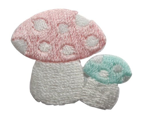 ID 8650 Garden Mushrooms Patch Toadstools Decoration Embroidered Iron On Applique