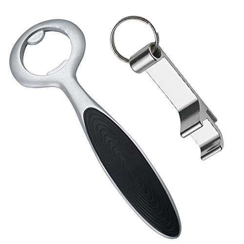 Maxracy Bartender Bottle Opener Beer Bottle Opener Heavy Duty Stainless Steel Beer Bottle Cap Openers and Pocket Small Bar Claw Beverage Keychain Ring