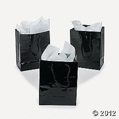 Fun Express 3-178 Small Black Gift Bags (1 Dozen)