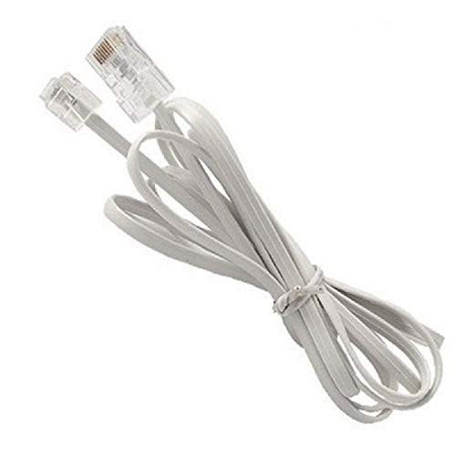 2 Pack Telephone RJ11 6P4C to RJ45 8P8C Connector Plug Cable for Landline Telephone