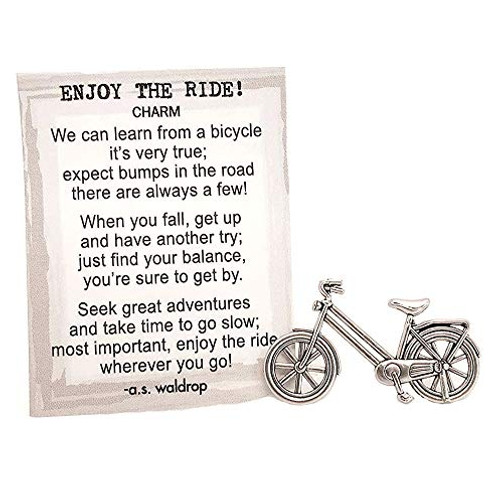 Ganz Enjoy the Ride Bicycle Charm Pocket Token with Story Card ~ 1 Token  and  Card