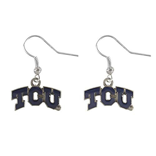 Aminco NCAA TCU Horned Frogs Logo Dangler Earrings