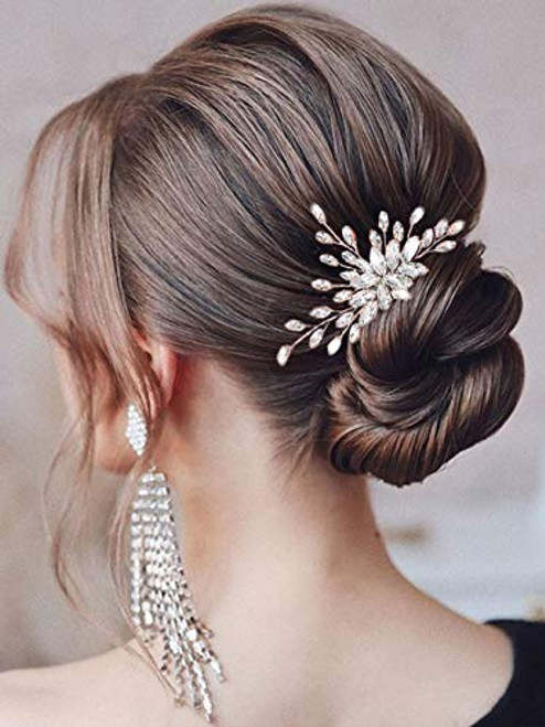 Unicra Bride Silver Wedding Hair Comb Crystal Bridal Side Comb Sparkly Rhinestone Hair Piece Hair Accessorie for Women and Girls Unicra Bride Silver Wedding Hair Comb Crystal Bridal Side Comb Sparkly Rhinestone Hair Piece Hair Accessorie for Women and Girls