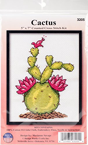Tobin 3205 Cactus Cross Sttich Kit-5"X7" 14 Count
