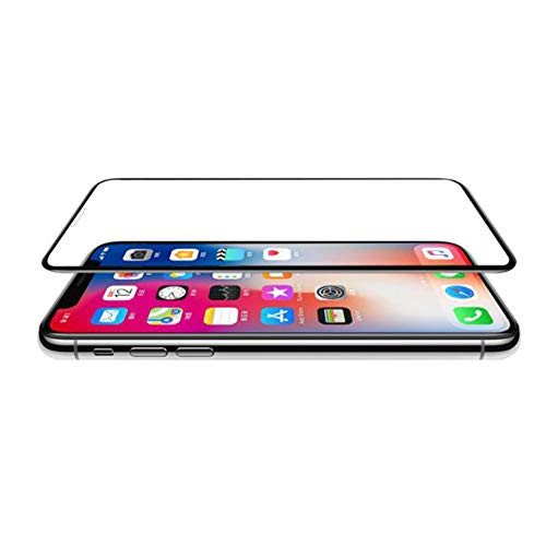 LINASHI Full Cover Tempered Glass Screen Protector 5D Curved Full Cover Tempered Glass Film Screen Protector Compatible with iPhone Xs Max XR One Color Compatible with iPhone Xs