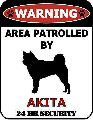 Top Shelf Novelties Warning 24hr by Akita 24 Hour Security Dog Sign SP560