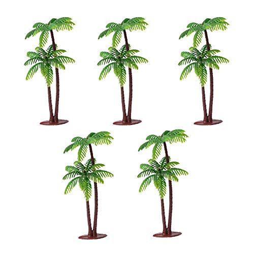yxsian69g Miniature Garden Figurines Figurines Miniature 5Pcs Mini Coconut Palm Tree Model Plant DIY Landscape Bonsai Doll House Decor 5pcs