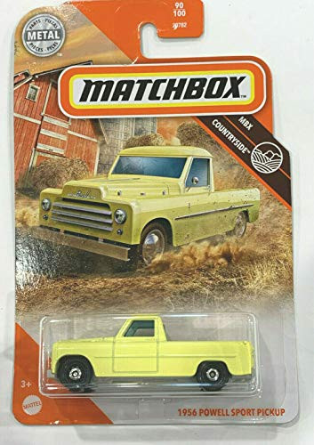 Matchbox 1956 Powell Sport Pickup  Pastel Yellow  MBX Countryside 90 100