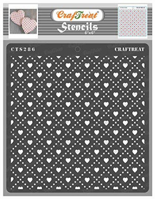CrafTreat Geometric Stencils for Painting on Wood Wall Tile Canvas Paper Fabric and Floor - Love Checks - 6x6 Inches - Reusable DIY Art and Craft Stencils - Checkers Stencil CrafTreat Geometric Stencils for Painting on Wood Wall Tile Canvas Paper Fabric and Floor - Love Checks - 6x6 Inches - Reusable DIY Art and Craft Stencils - Checkers Stencil