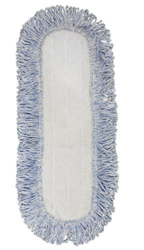 CleanAide Coral Weave Microfiber Mop Pad with Rope Border 18 Inches Blue