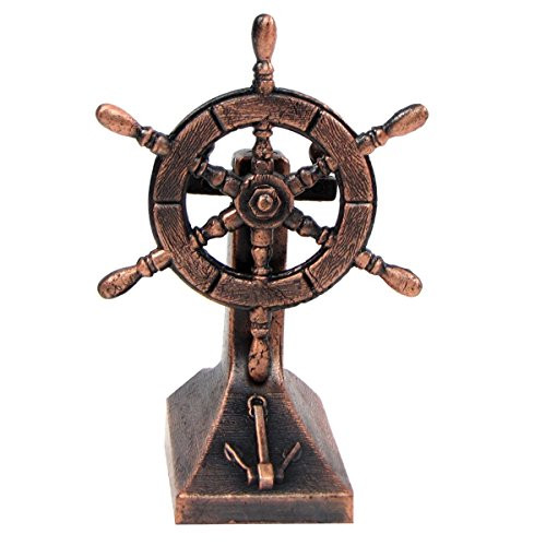 TGLLC Treasure Gurus Bronze Metal Ships Helm Ship Wheel Miniature Replica Die Cast Pencil Sharpener TGLLC Treasure Gurus Bronze Metal Ships Helm Ship Wheel Miniature Replica Die Cast Pencil Sharpener