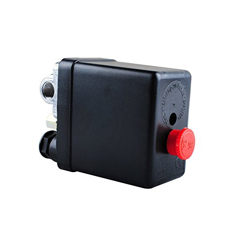 Wadoy Central Pneumatic Air Compressor Pressure Switch Control Valve Replacement Parts 90-120 PSI 240V