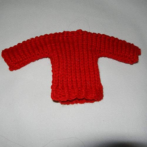 Red Doll Sweater fits Barbie and other similar size dolls Ornament