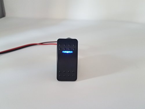 T-Toplights Blue LED Rocker Switch 12V SPST On-Off Waterproof 3 Pin For Car Boat Marine