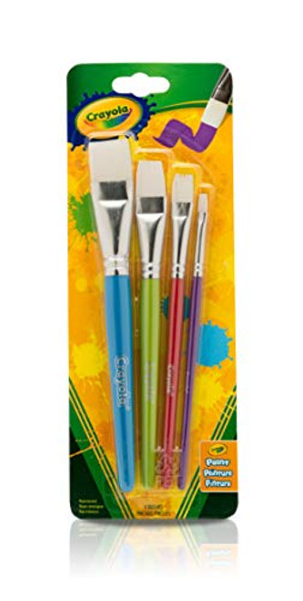 Crayola Big Paint Brushes 4 Count Flat Crayola Big Paint Brushes 4 Count Flat