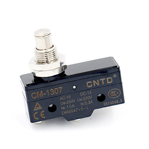 Baomain Plate Mounting Plunger Normally 250VAC 15A Micro Switch CM-1307 CE Tuv