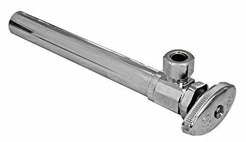 Everflow Supplies 73212PR-NL Premium Lead Free 1/2-Inch Sweat x 3/8-Inch Compression Multi Turn Angle Stop Valve with 5-Inch Extension Tube