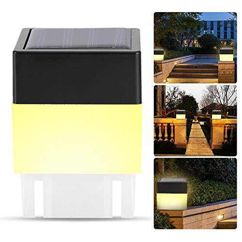 Diydeg Fence Lights Fence Solar Lights Solar Post Light Durable Solar Fence Light for Garden Courtyard Pool Path