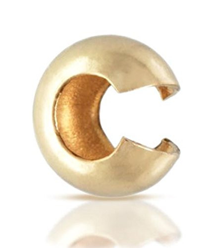 100pcs Crimp Bead Knot Covers 3mm  0.12 Inch  Small Beads 14k Gold Plated Copper Brass for Jewelry Craft Making CF8-3