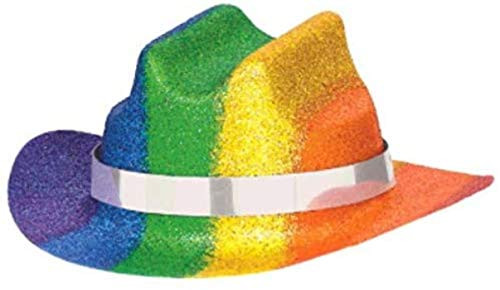 Amscan 250283 Glitter Rainbow Mini Cowboy Hat 1ct