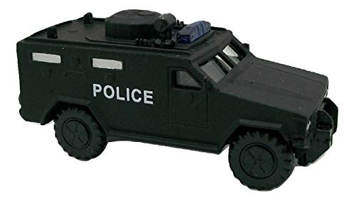 Police SWAT Truck Black Die Cast Metal Collectible Pencil Sharpener