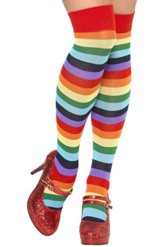 Smiffys Womens One Size Clown Socks Long Multi-colour